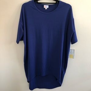 Lularoe Irma Blue Tunic Top
